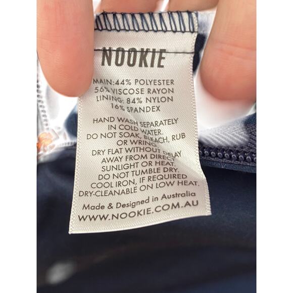 Nookie Emelie Strapless Maxi Gown Draped Satin Formal Gala Party Classy Sz Small - Picture 12 of 13